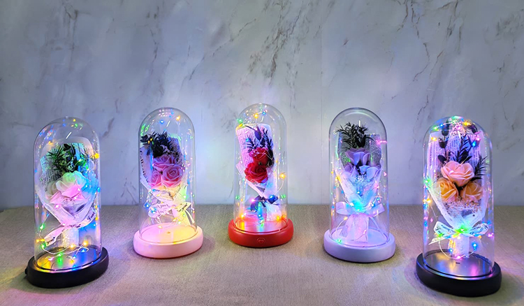 Isikli Muzikli Romantik Gul Buketi