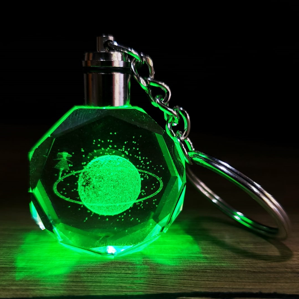 Saturnlu Kiz Tasarimli Renk Degistiren Anahtarlik