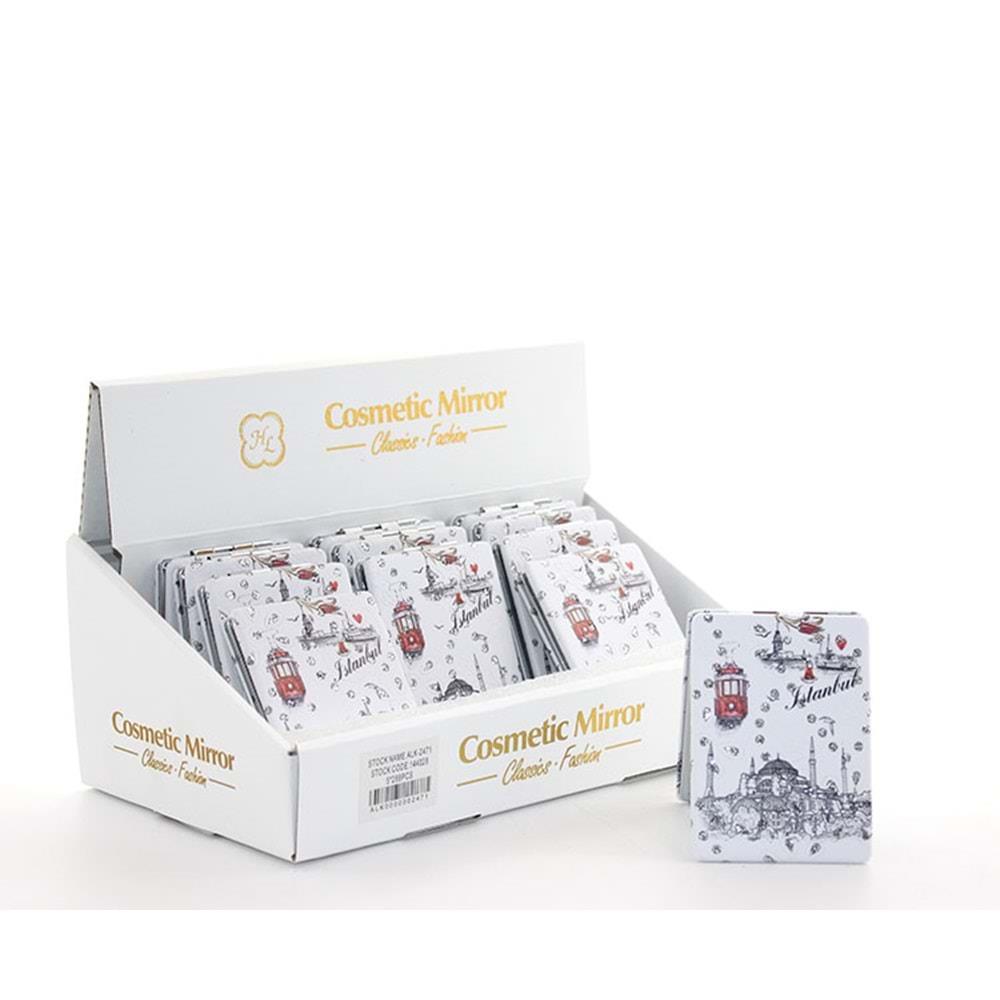 Tasli Istanbul Tasarimi El Aynasi Ince