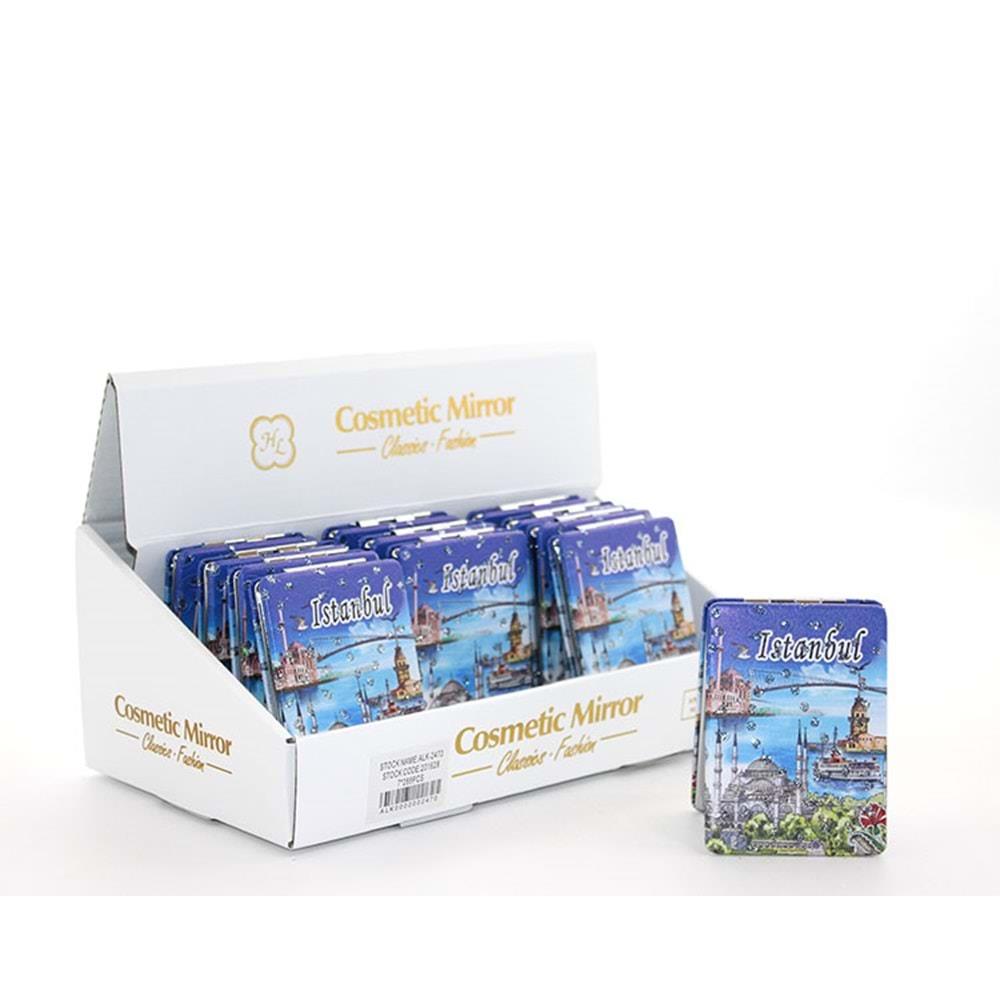 Tasli Istanbul Tasarimi El Aynasi Ince