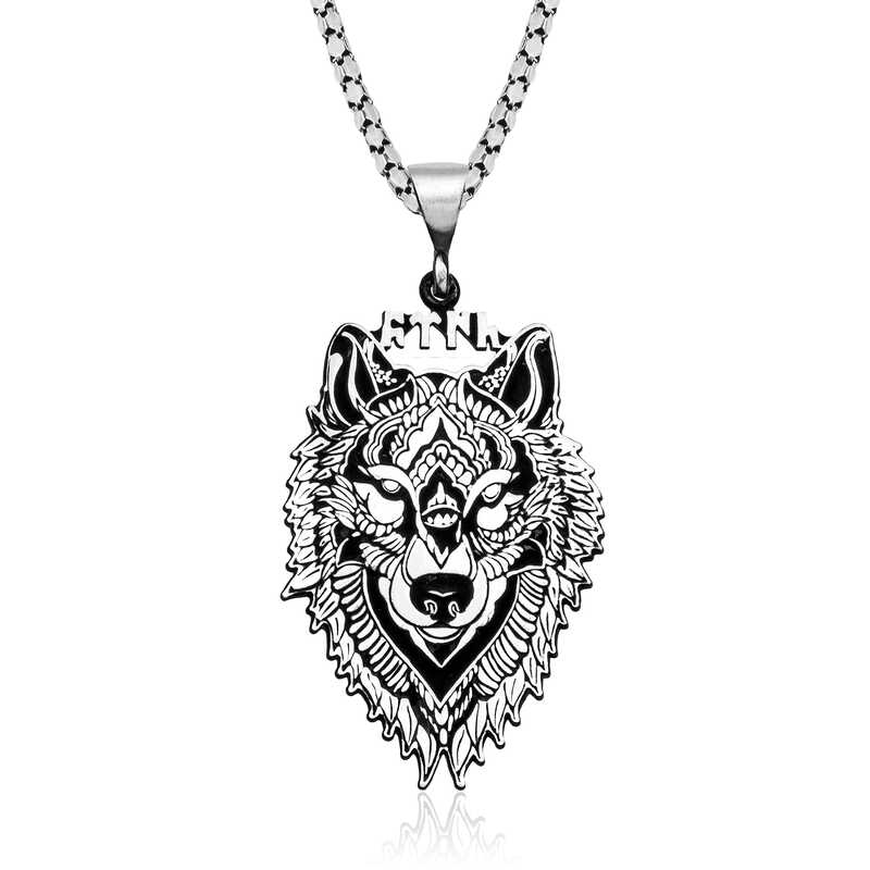 ​925 Ayar Gumus Gokturkce Turk Yazili Kurt Gumus Kolye