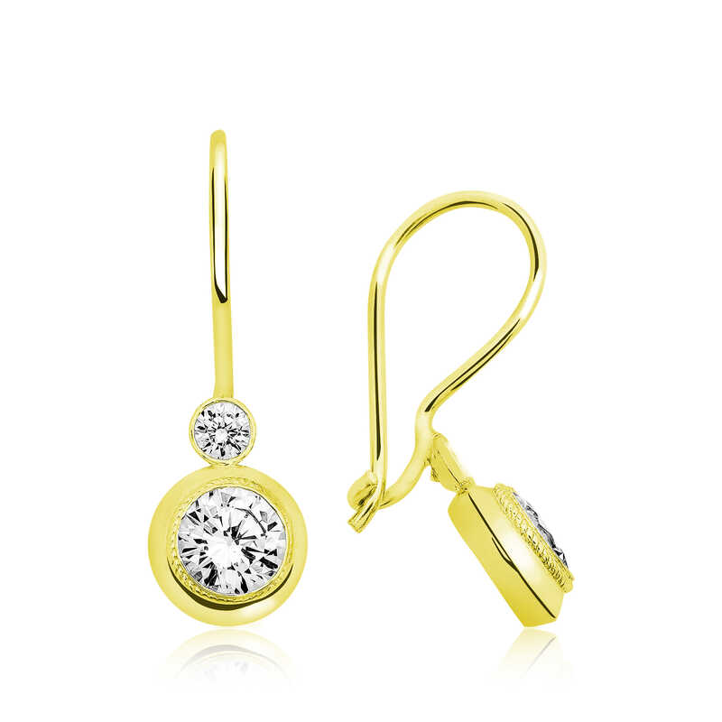 ​925 Ayar Gumus Gold Sallantili Tek Tas Kupe