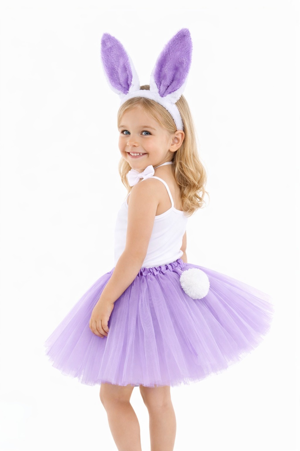 Lila Mor Tavsan Kostum Seti Kiz Cocuk – Tutu Etekli 4 Parca
