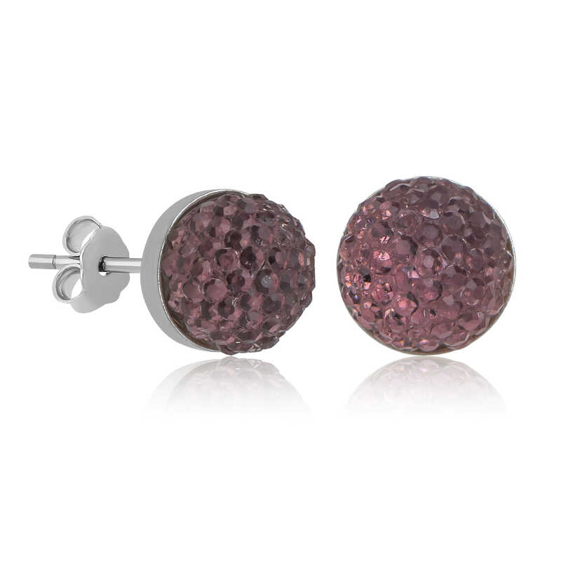 925 Ayar Gumus Kristal Civili Kadin Kupe