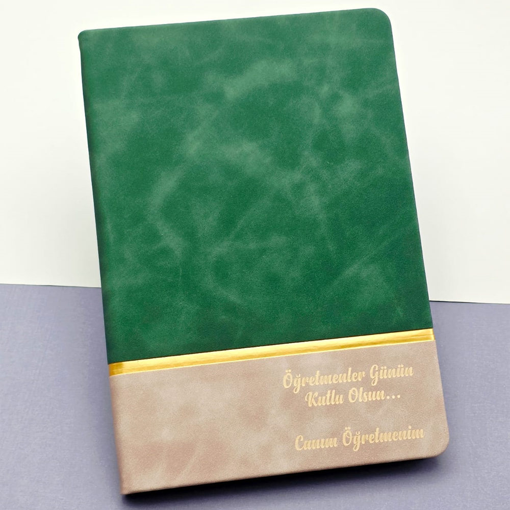 Ogretmenler Gunu Hediyesi Yesil Defter