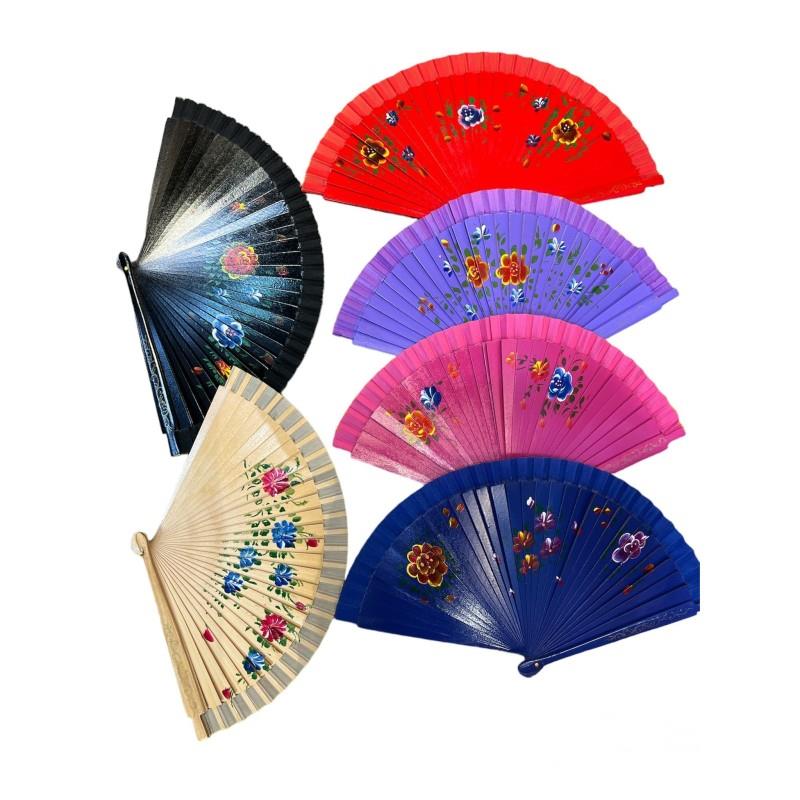 Bambu Yelpaze Karisik Renk 12 Adet