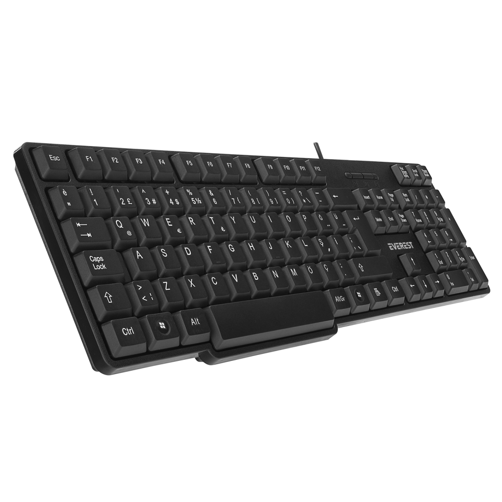 EVEREST KB-517U, USB Kablolu, Turkce Q,  Standart Klavye (Siyah)