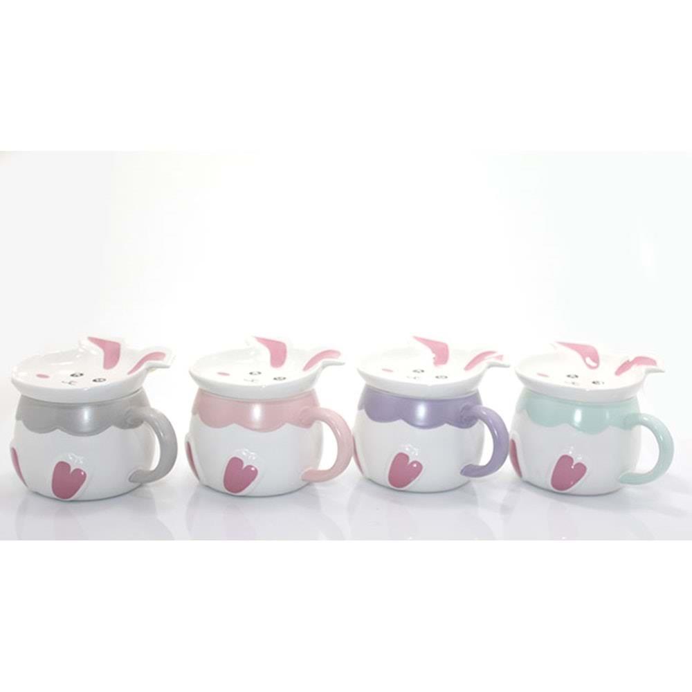 1 Adet Tavsan Tasarimli Porselen Kupa Bardak Dekoratif Hediyelik