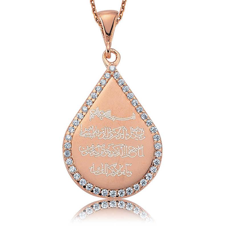 925 Ayar Gumus Tasli Nazar Duasi Kadin Gumus Kolye